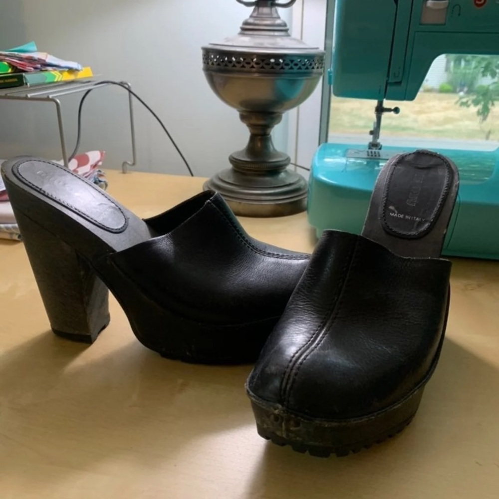 Miu Miu black clogs size 6